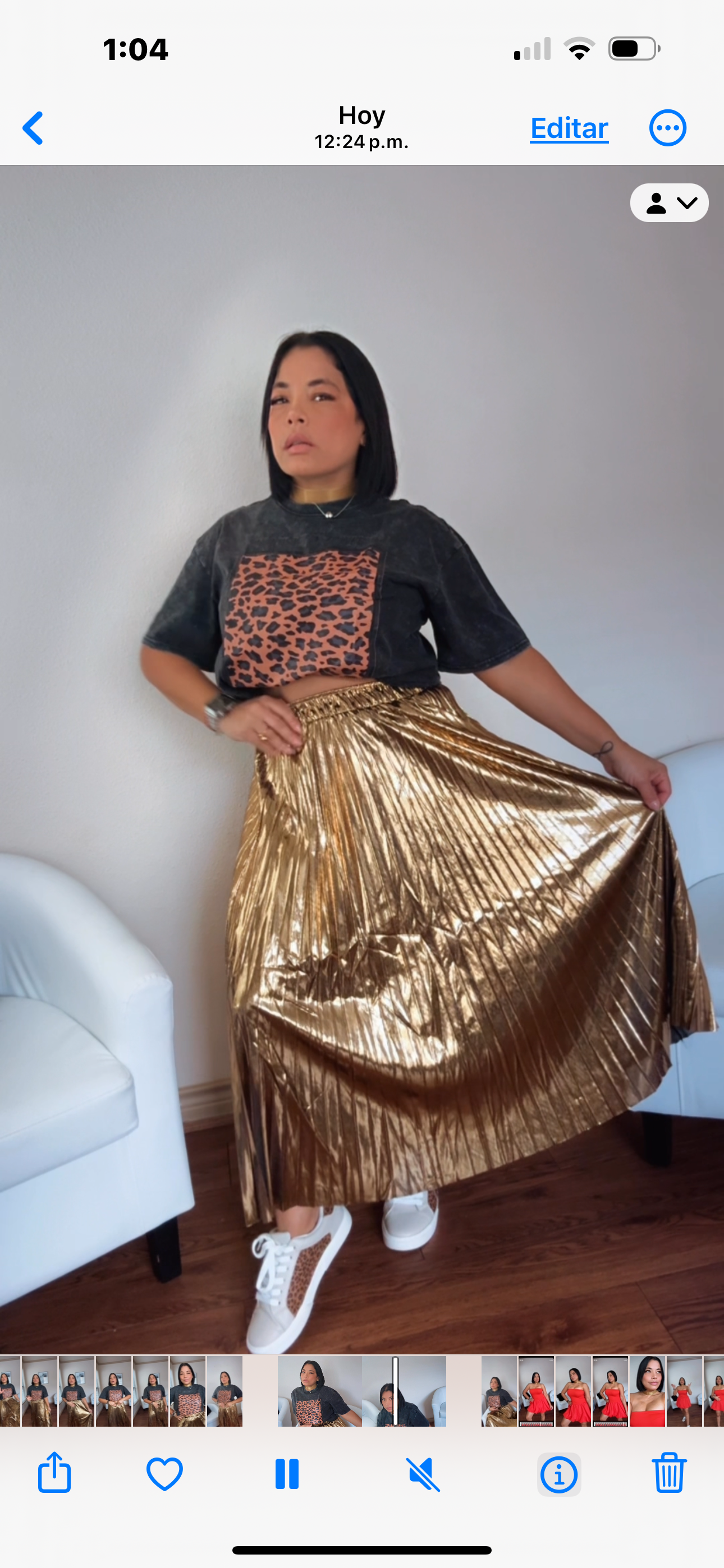 Breeze skirt gold